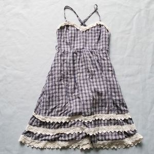 Moulinette Soeurs Anthro Sun Dress 4 Blue White